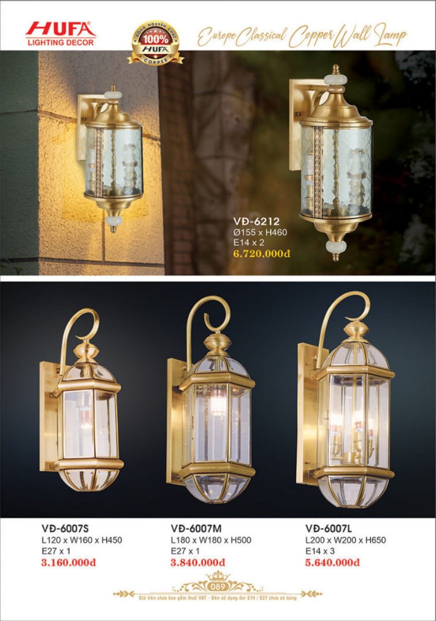 Bảng giá đèn trang trí HUFA